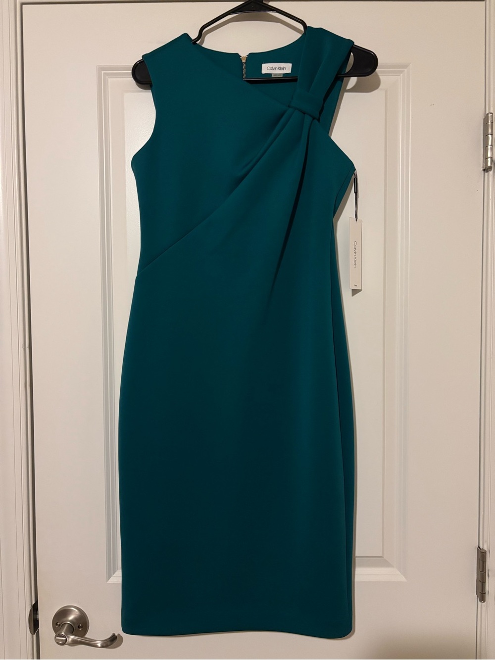 Calvin Klein Teal Sleeveless Sheath Dress